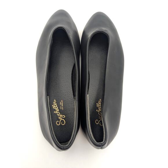 Seychelles Dreamer Pointed Toe Flat Shoes Slip-On Women's Black Size US7 EU38 - Picture 6 of 10